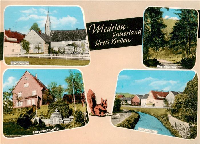 Brilon Hochsauerlandkreis NRW Kirchpartie Waldpartie Ehrenmalpartie Bachpartie