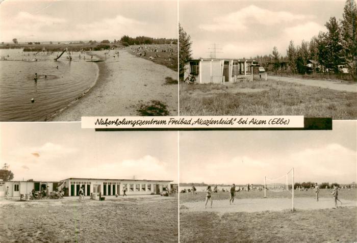 Aken Elbe Naherholungszentrum Freibad Akazienteich Teilansichten