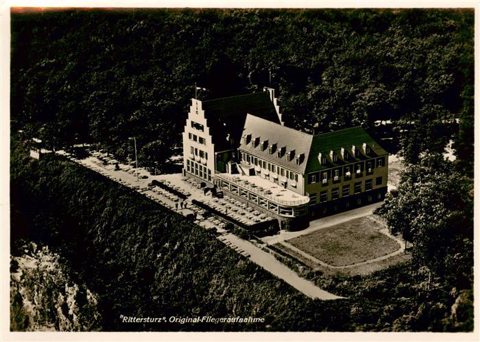 Koblenz Rhein Staedt Berghotel Rittersturz Fliegeraufnahme