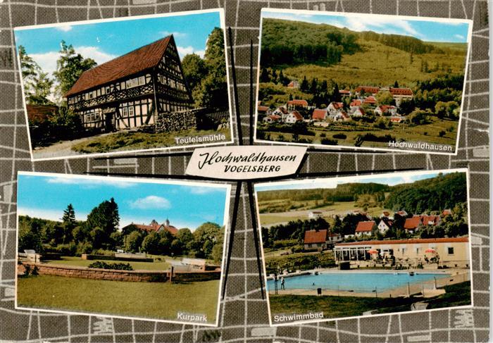 Hochwaldhausen Grebenhain Teufelsmuehle Panorama Kurpark Schwimmbad
