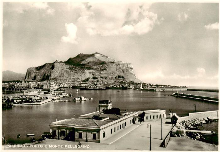 Palermo  Sicilia Porto e Monte Pellegrino Hafen Pellegrinoberg