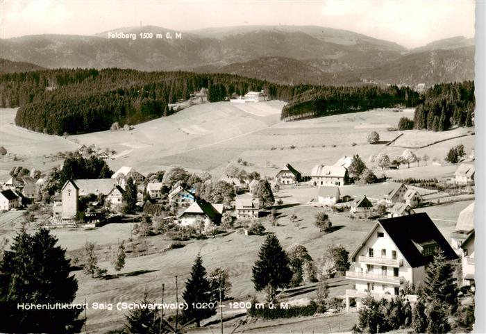 Saig Schwarzwald Panorama Hoehenluftkurort Blick zum Feldberg