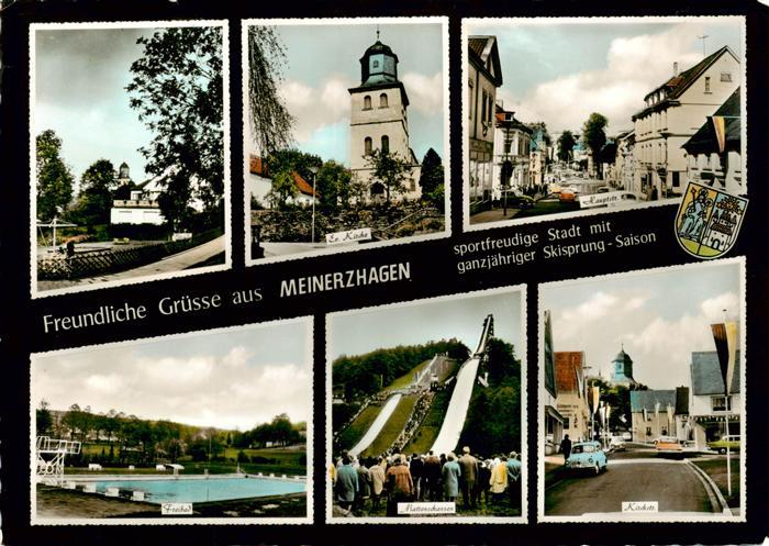 Meinerzhagen Kirche Hauptstrasse Freibad Mattenschanzen Skispringen Kirchstrasse