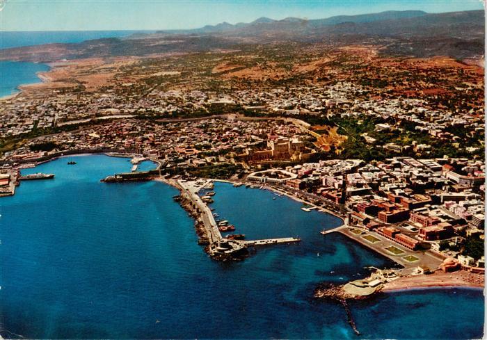 Rhodos Rhodes aegaeis Gesamtansicht Hafen
