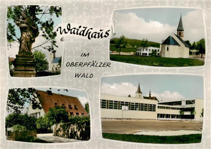 Waidhaus Oberpfalz Bayern Skulptur Kirche Wohnhaus Schule