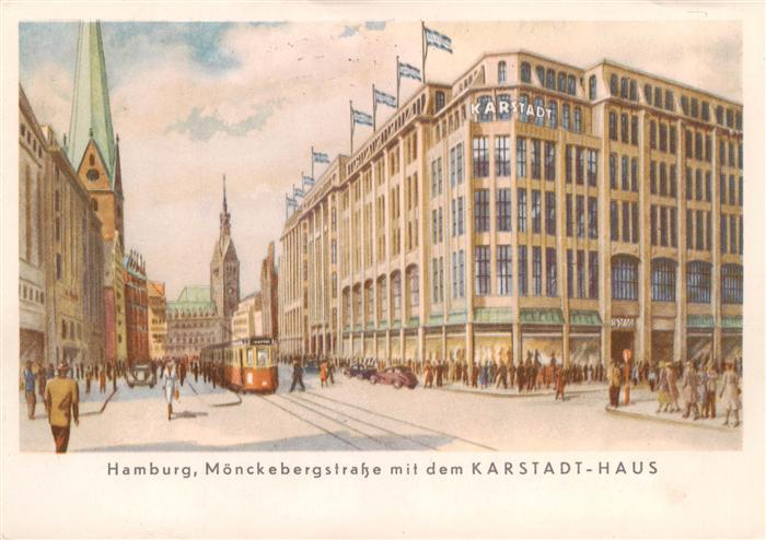 HAMBURG  CITY Moenckebergstrasse mit dem Karstadt Haus