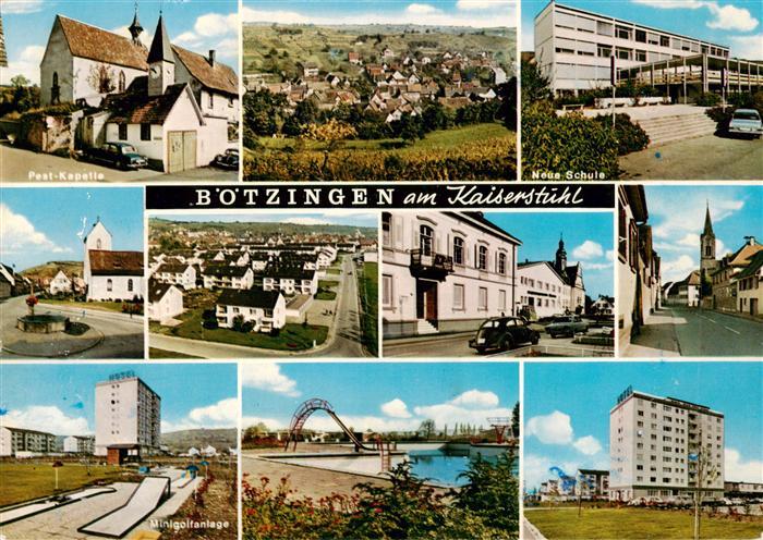 Boetzingen Pest Kapelle Neue Schule Teilansichten Minigolf Schwimmbad Hochhaus
