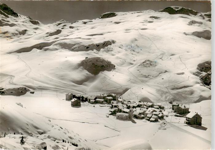 Bivio mit Julierpass Septimerpass und Cuolms Fliegeraufnahme