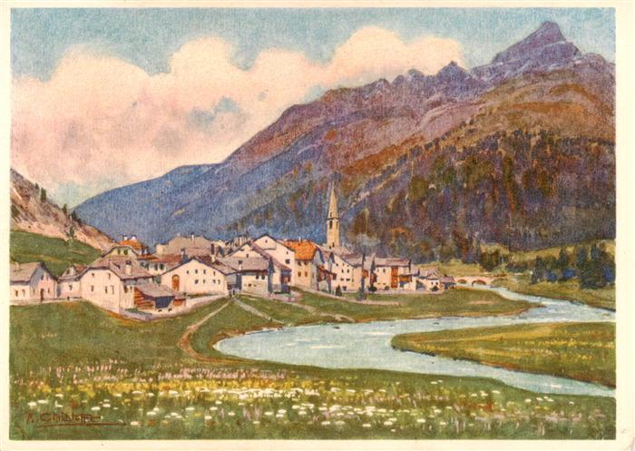 Scanfs GR mit Piz d’Esan Kuenstlerkarte