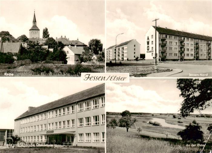 Jessen Elster Kirche Jessen Nord Polytechn Oberschule Elsterpartie