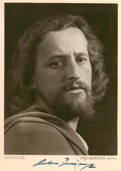 OBERAMMERGAU Bayern Christus Darsteller Anton Preisinger bei den Passionsspielen