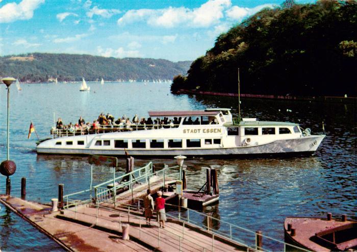 Essen  Ruhr Baldeneysee Bootsanlegesteg Fahrgastschiff der Stadt Essen