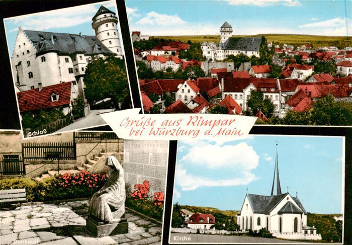 Rimpar Schloss Panorama Denkmal Kirche