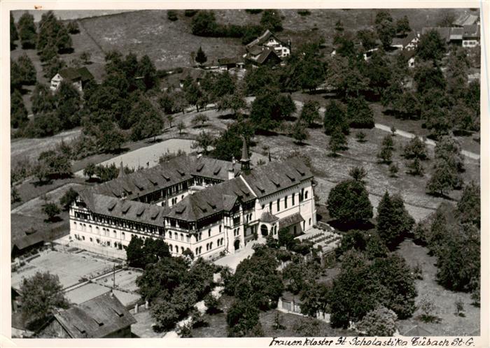 Tuebach SG Frauenkloster St Scholastika Fliegeraufnahme