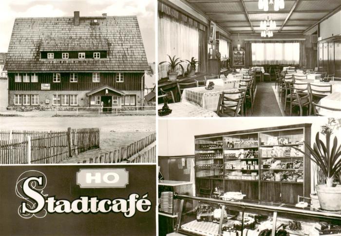 Altenberg Erzgebirge Sachsen HO Stadtcafe Gaststube Kuchentheke