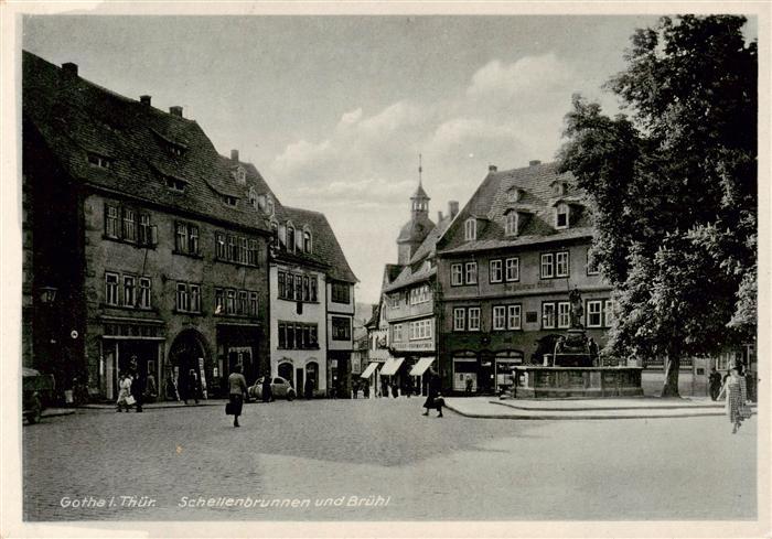 Gotha  Thueringen Schellenbrunnen und Bruehl