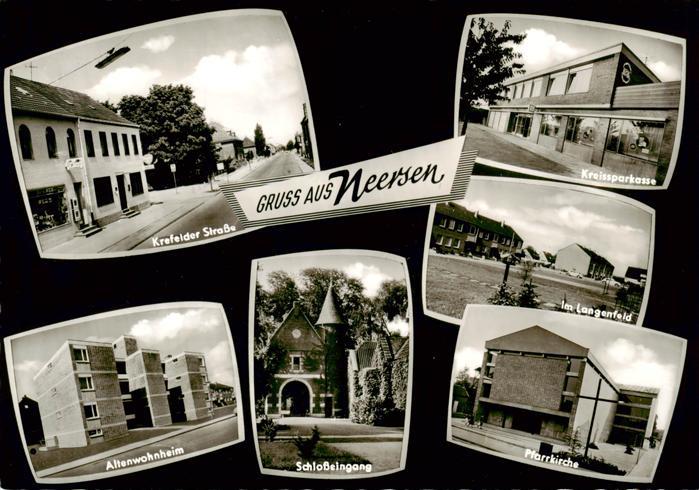 Neersen  Niederrhein Krefelder Strasse Kreissparkasse Altenwohnheim Schlosseinga