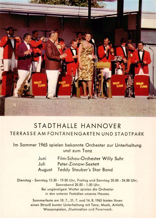 HANNOVER  CITY Stadthalle Terrasse am Fontaenengarten Orchester