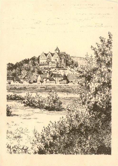 Schweinfurt Schloss Mainberg Zeichnung