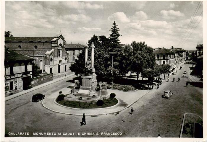 Gallarate Galeron Varese Lombardia IT Monumento ai caduti e Chiesa San Francesco