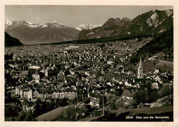 Chur GR und die Herrschaft Alpenpanorama
