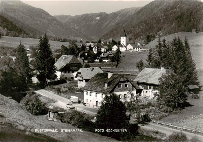 Pusterwald Steiermark AT Ortsansicht mit Kirche