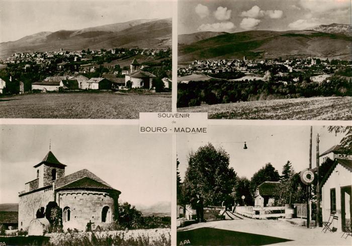 Bourg-Madame 66 Pyrenees-Orientales Panorama Kirche Ortspartie Grenze