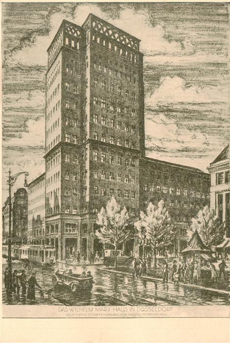 DuessELDORF  CITY Wilhelm Marx Haus Kuenstlerkarte