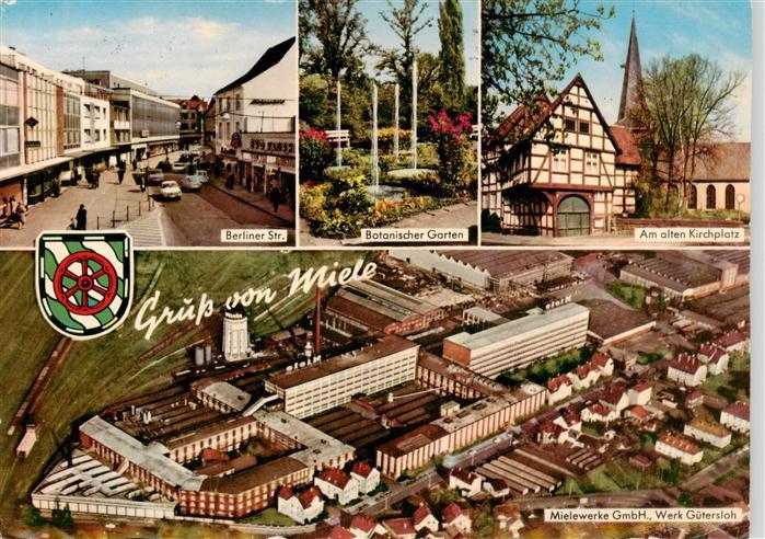 Guetersloh Berliner Strasse Botanischer Garten Kirchplatz Mielewerke Luftaufnahm