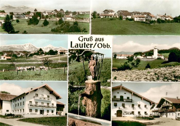 Lauter Oberbayern Panorama Teilansichten Brunnen