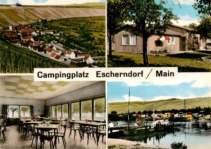 Escherndorf Volkach Panorama Campingplatz Aufenthaltsraum Bootssteg