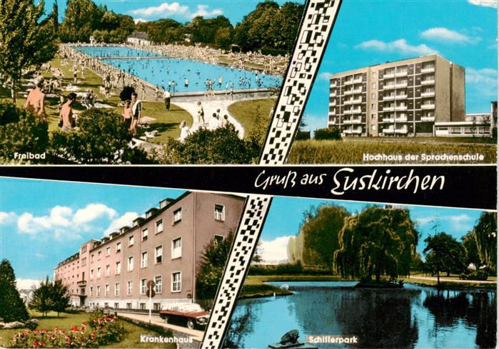 Euskirchen Freibad Hochhaus Sprachenschule Krankenhaus Schillerpark Teich