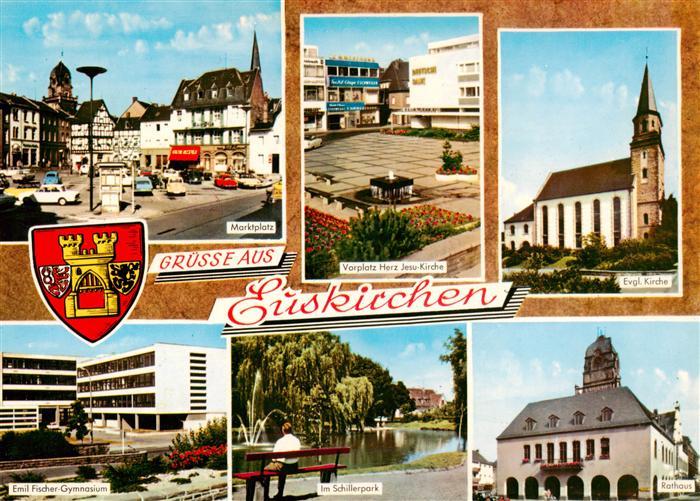 Euskirchen Marktplatz Vorplatz Herz-Jesu-Kirche Evangelische Kirche Emil-Fischer