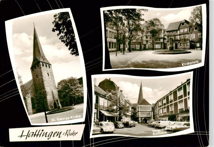 Hattingen  Ruhr St. Georgs-Kirche Kirchplatz Untermarkt altes Rathaus