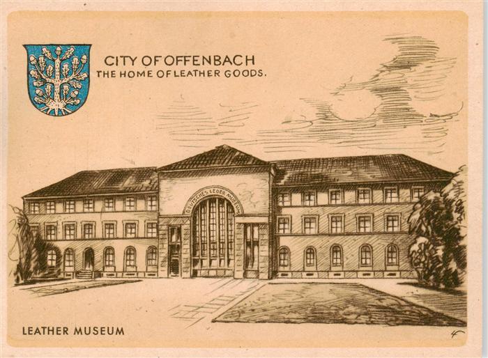 Offenbach  Main Leather Museum Kuenstlerkarte