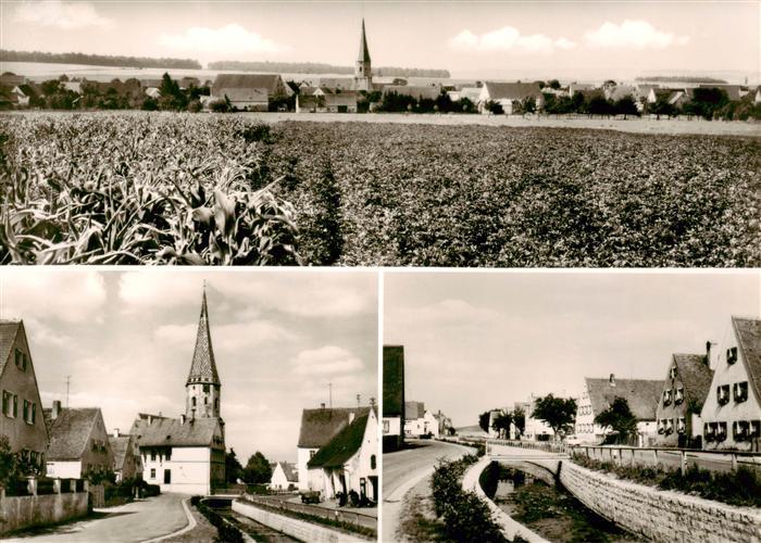 Meinheim Ortsansicht mit Kirche