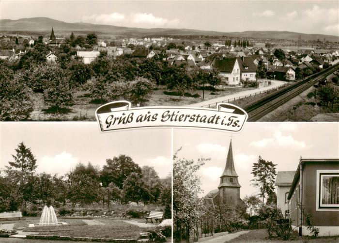 Stierstadt Taunus Panorama Parkanlagen Blick zur Kirche