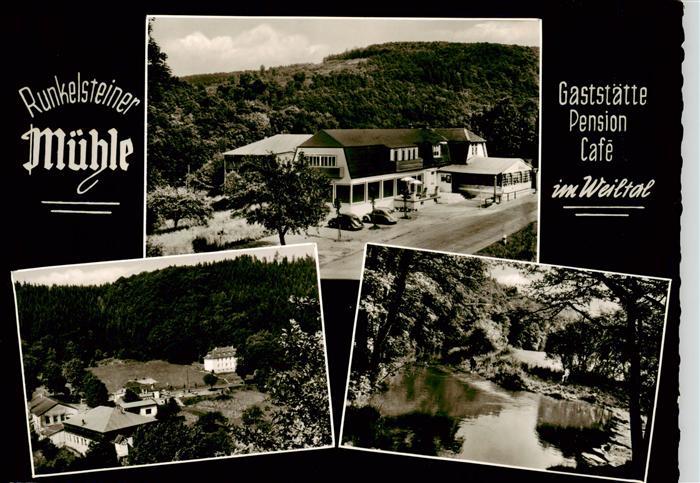 Usingen Runkelsteiner Muehle Gaststaette Pension Cafe im Weiltal Waldpartie