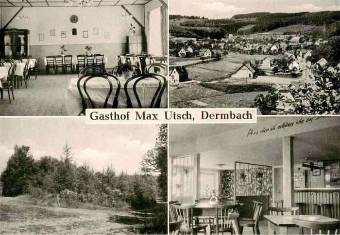 Dermbach Sieg Panorama Gasthof Max Utsch Gastraum Landschaft