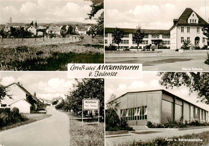 Meckenbeuren Panorama Neue Schule Turn- und Schwimmhalle Ortseingang