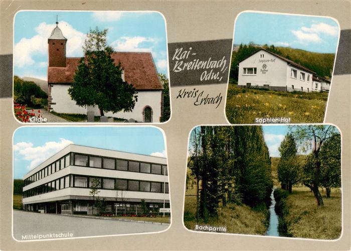 Rai-Breitenbach Breuberg Kirche Sophien-Hof Schule Partie am Bach
