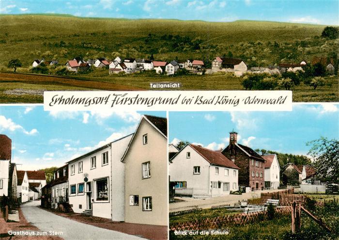 Fuerstengrund Panorama Erholungsort Gasthaus zum Stern Blick auf die Schule