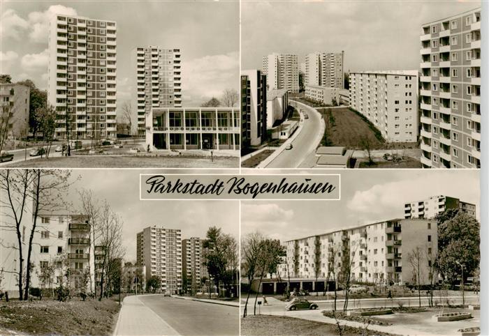 Bogenhausen  Muenchen Parkstadt Wohnsiedlung Hochhaeuser