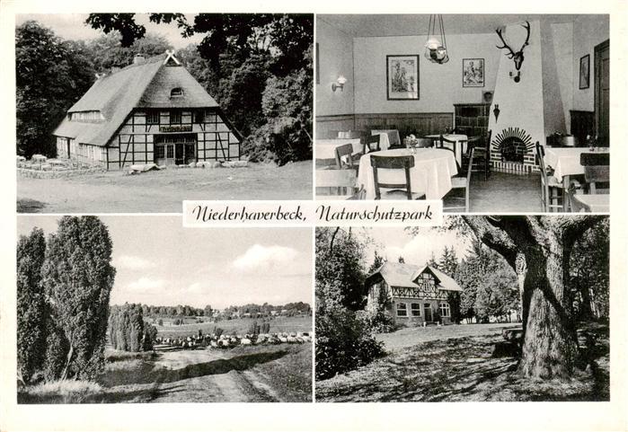Niederhaverbeck Bispingen Gasthof Heidekrug mit Gaestehaus Eikhof Gastraum Panor