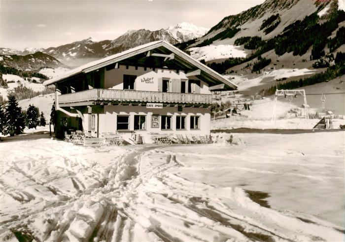 Hirschegg Kleinwalsertal Vorarlberg AT Imbisstube und Gaestehaus Walserblick mit