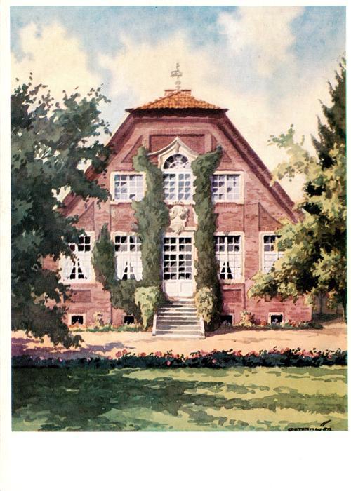 Nienberge Muenster Westfalen Haus Rueschhaus Aquarell