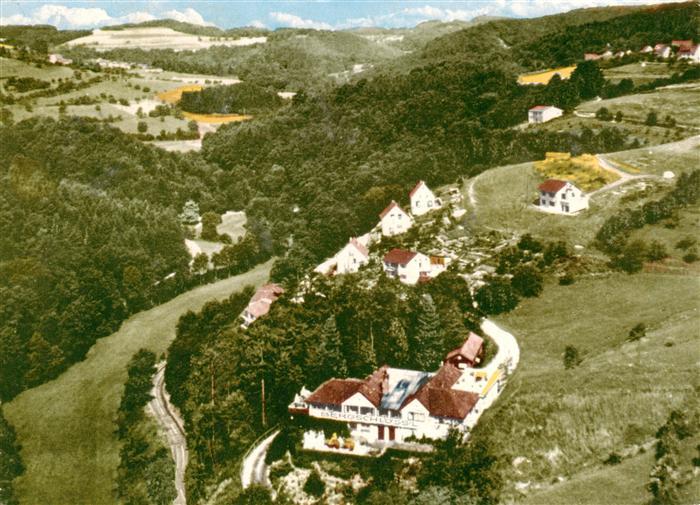 Heiligkreuzsteinach Pension Cafe Bergschloessl Fliegeraufnahme