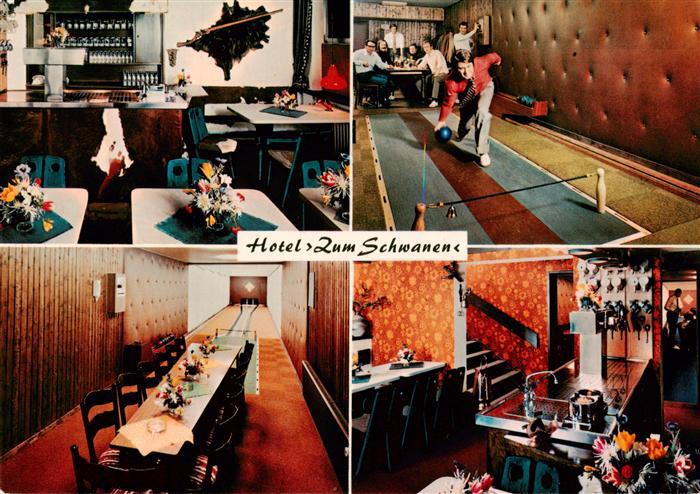 Olpe  Stadt Hotel Zum Schwanen Gaststube Theke Kegelbahnen