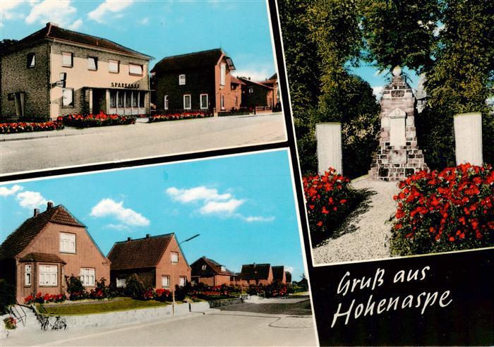 Hohenaspe Sparkasse Strassenpartie Gedenkstaette