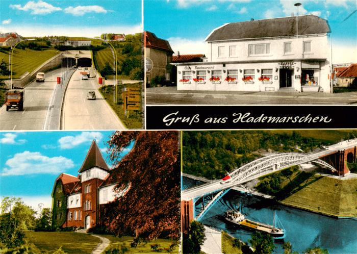 Hademarschen Tunneleinfahrt Cafe Egge Park Hochbruecke